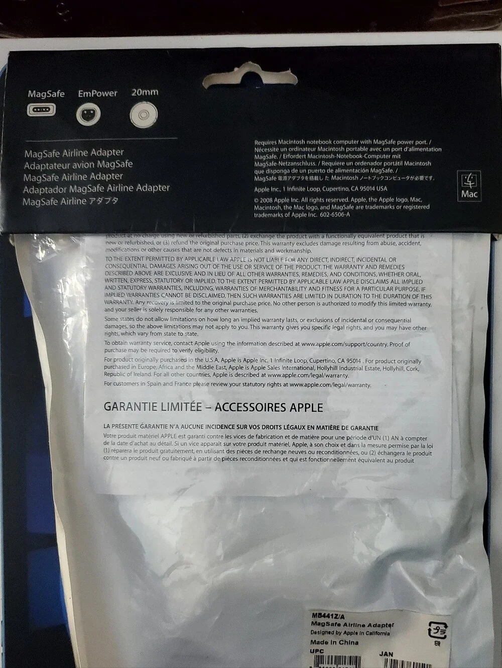 Apple Mag Safe Airline Adapter